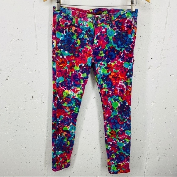 Joe's size 26 Psychedelic Floral Stretch Cords - Picture 2 of 10